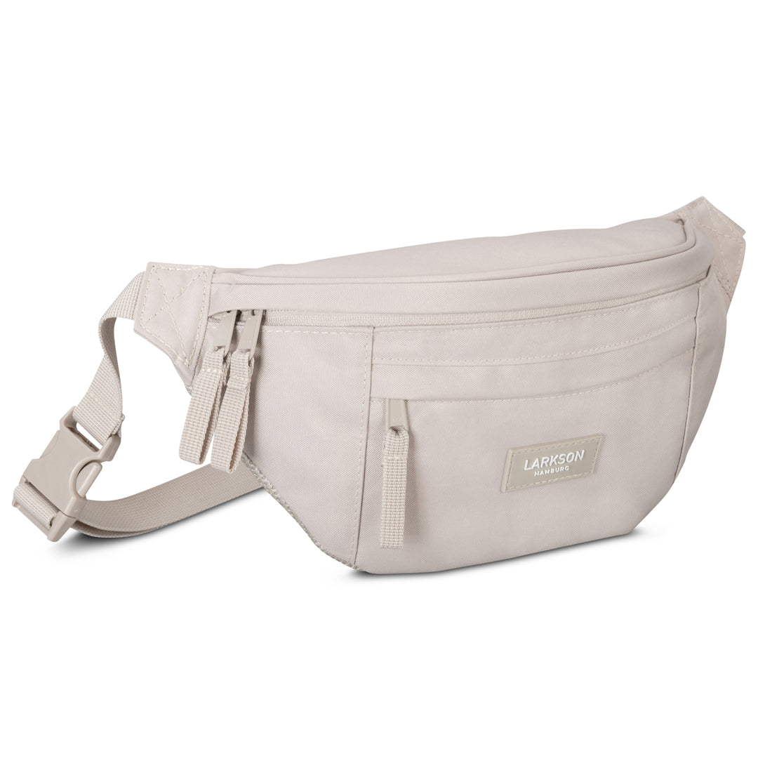 Beige Bauchtasche Ole von Larkson mit zwei Reißverschlussfächern und verstellbarem Gurt