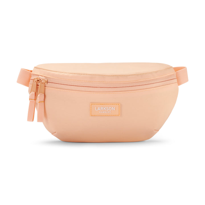 LARKSON Bauchtasche Finn in pfirsichfarben mit zwei Reißverschlüssen und Logo vorne