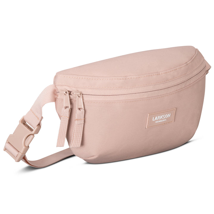 Rosa Bauchtasche Finn von Larkson mit zwei Reißverschlüssen und verstellbarem Gurt