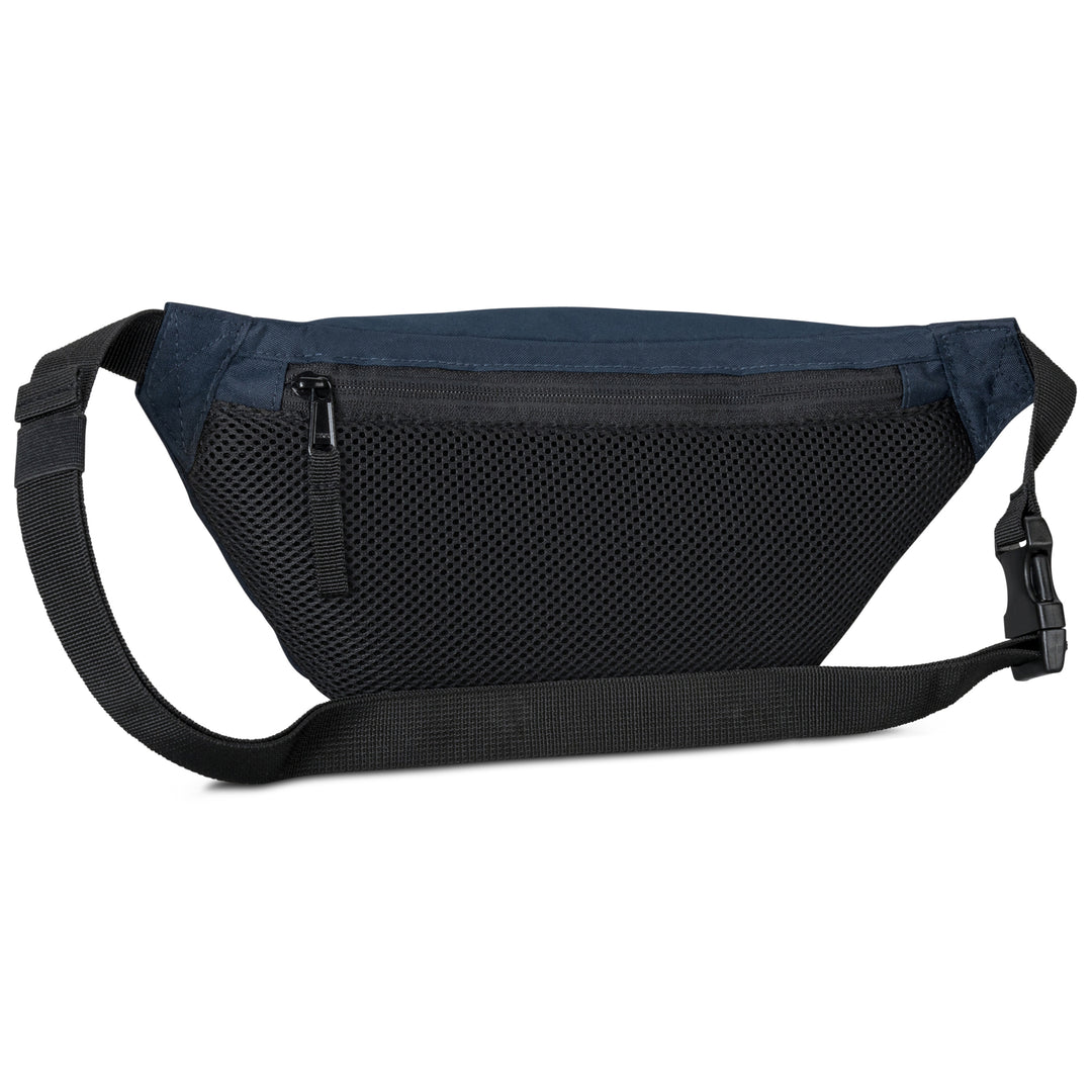 Schwarze und blaue Bauchtasche Ole von Larkson mit Netzmaterial und verstellbarem Gurt