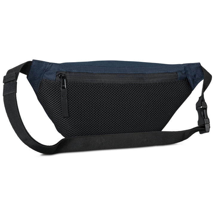 Schwarze und blaue Bauchtasche Ole von Larkson mit Netzmaterial und verstellbarem Gurt