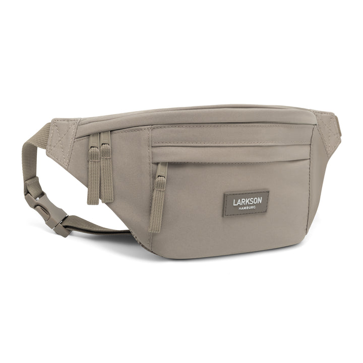 LARKSON Bauchtasche Ole in Gravel mit mehreren Reißverschlusstaschen und verstellbarem Gurt