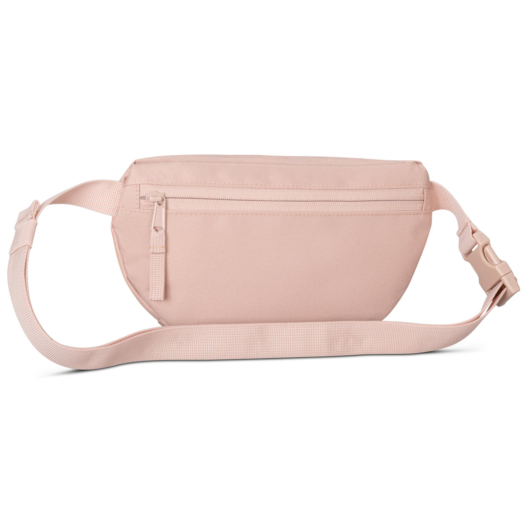 Rosa Bauchtasche Finn von LARKSON mit verstellbarem Gurt und Reißverschluss vorne