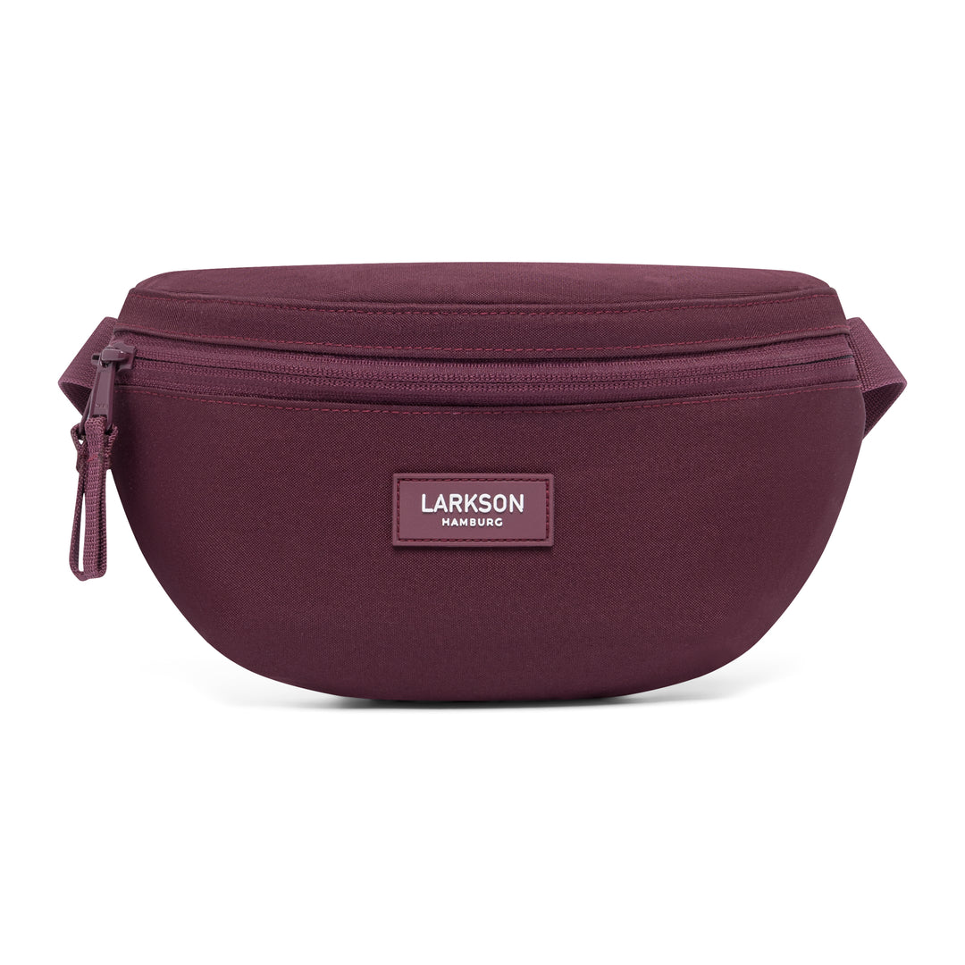 LARKSON Bauchtasche Finn in Beerenton mit Reißverschluss vorne und Logoaufnäher