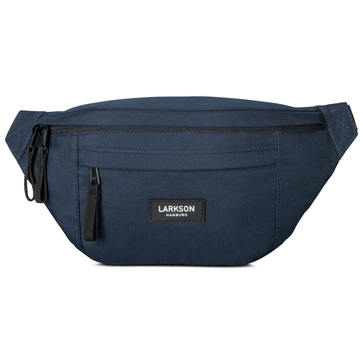 LARKSON Bauchtasche Ole in blau mit schwarzem Reißverschluss und Fronttasche