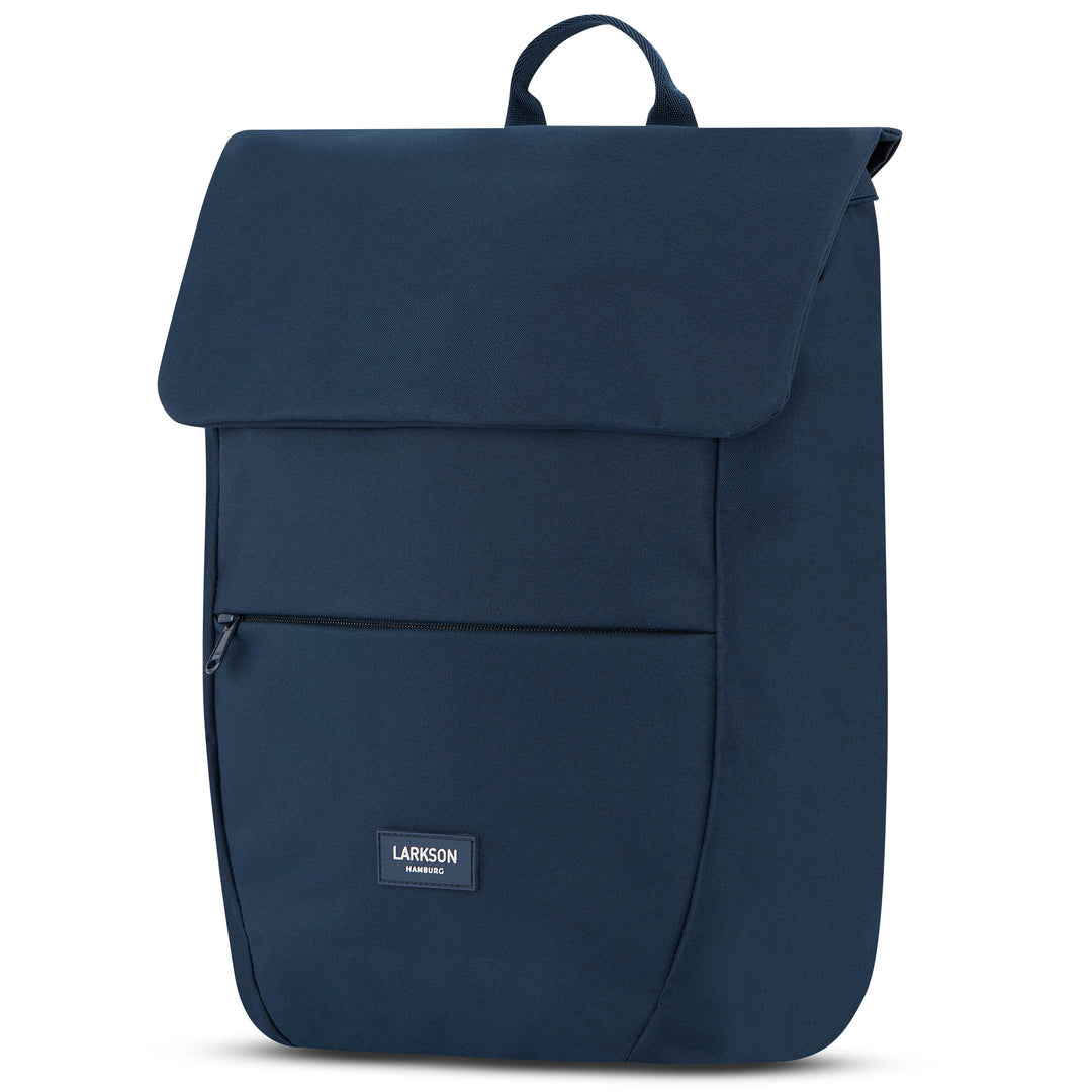 Blauer Damenrucksack Rucksack Ronja von LARKSON mit Klappe und Fronttasche mit Reißverschluss