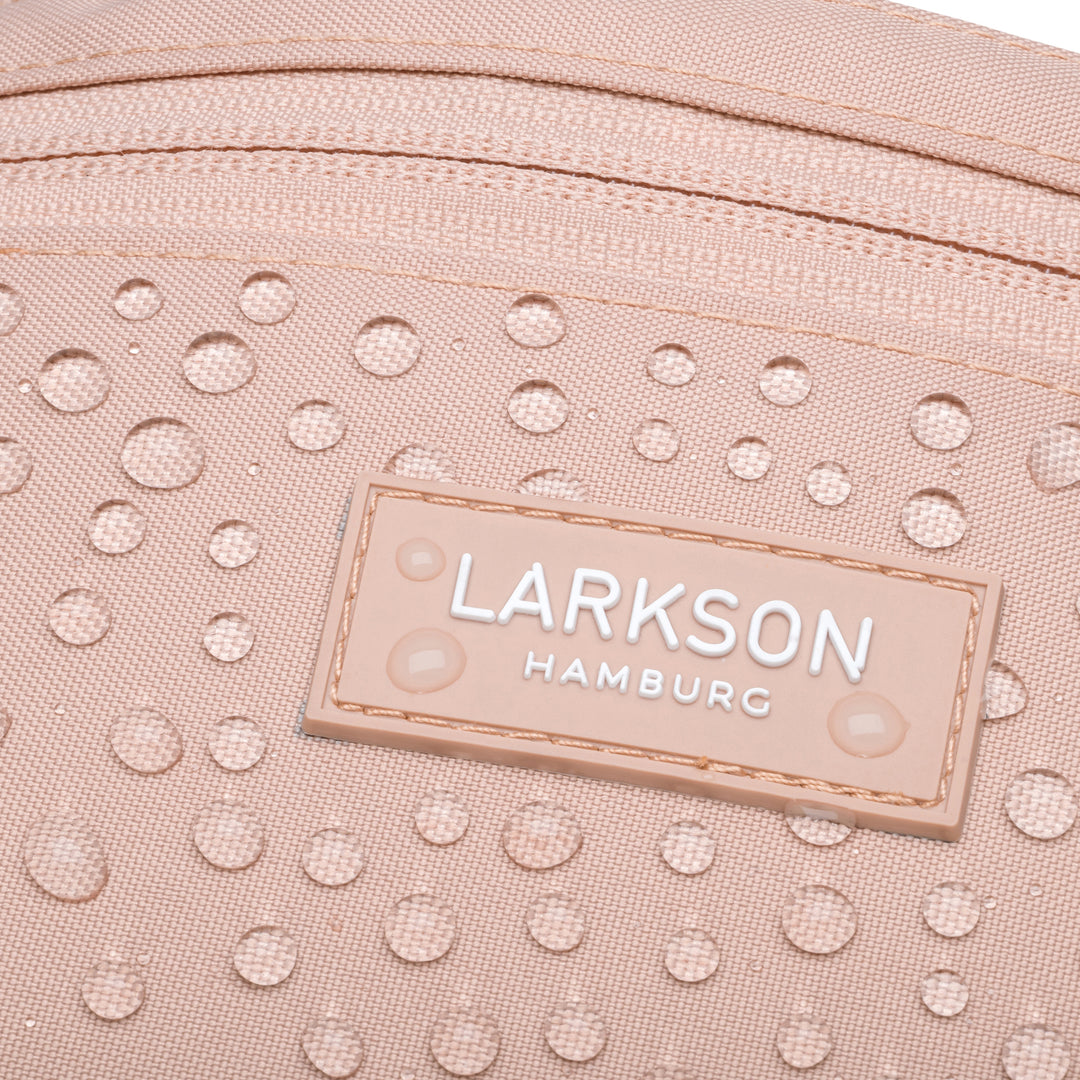 Rosafarbene LARKSON Bauchtasche Finn mit wasserabweisender Oberfläche und Logo-Aufnäher