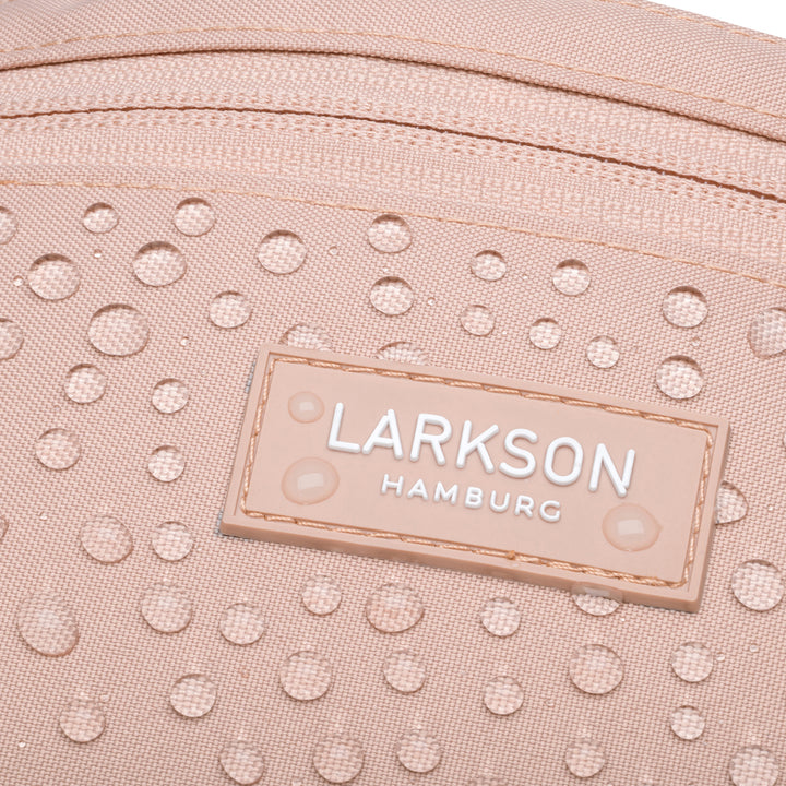 Rosafarbene LARKSON Bauchtasche Finn mit wasserabweisender Oberfläche und Logo-Aufnäher