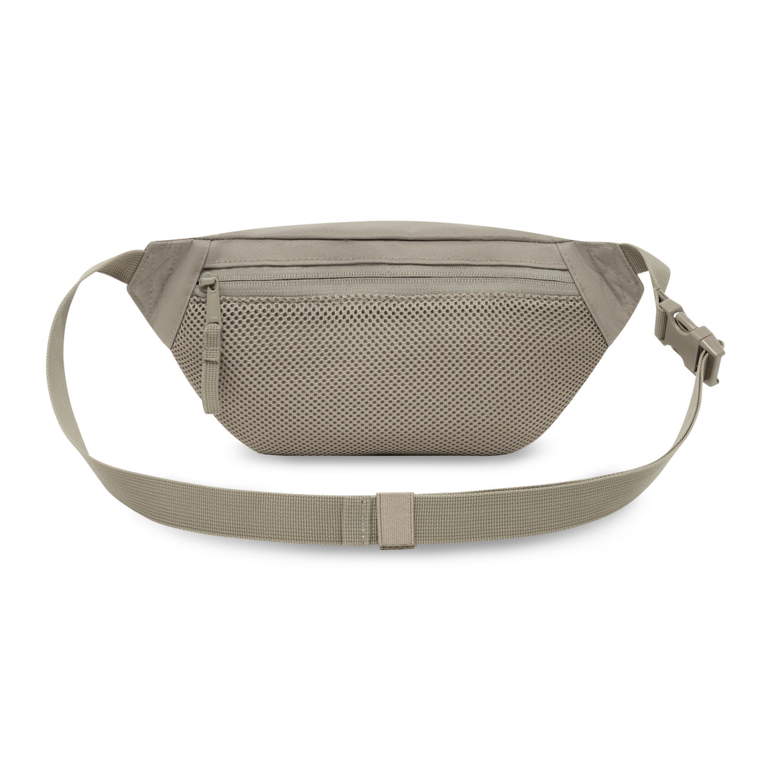 Larkson Bauchtasche Ole in gravel mit Netzvortasche und verstellbarem Gürtel