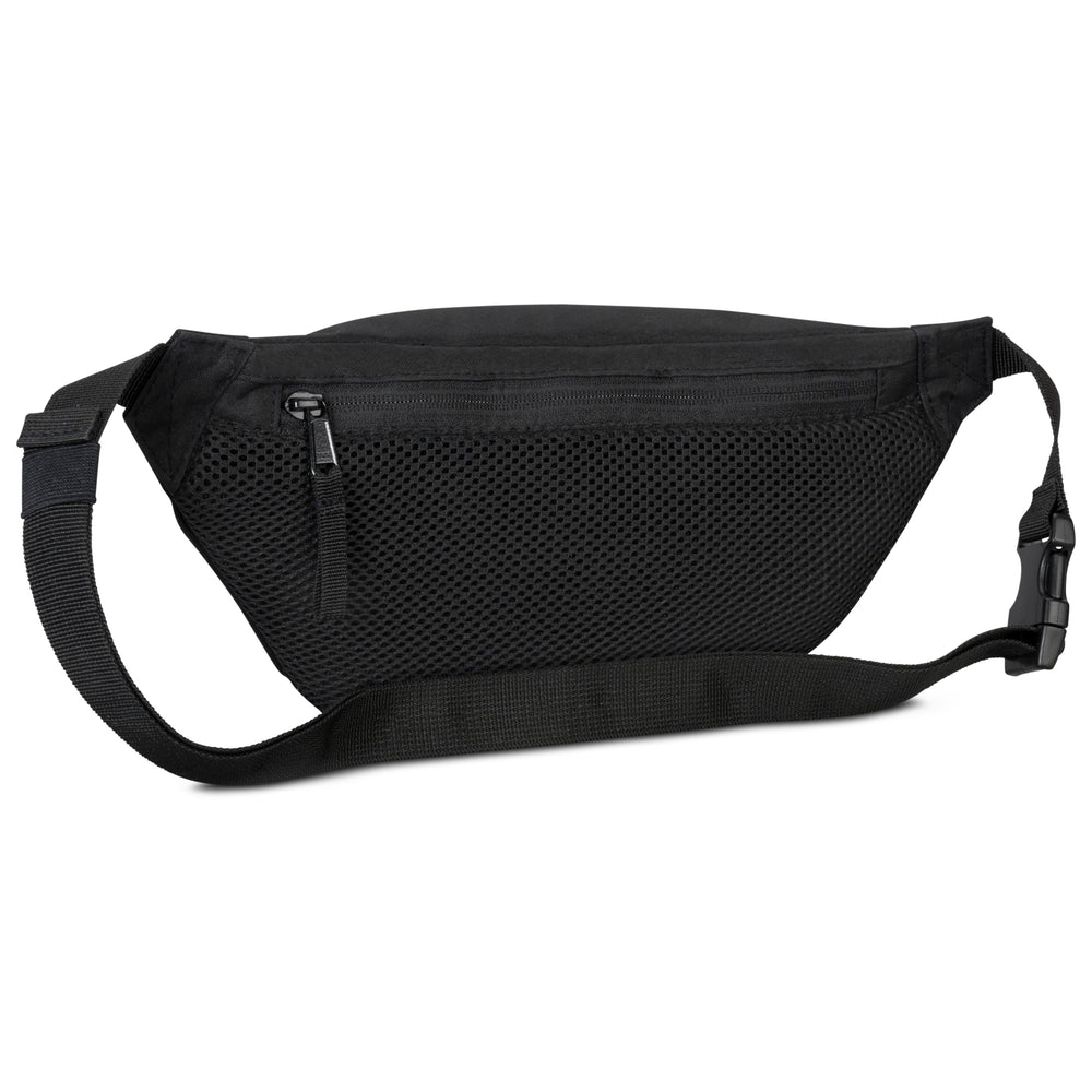 Schwarze Bauchtasche Ole von LARKSON mit Netzstoff und Reißverschluss vorne