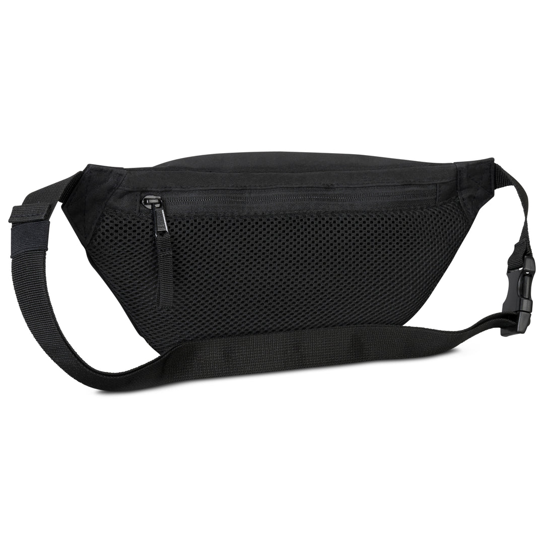 Schwarze Bauchtasche Ole von LARKSON mit Netzstoff und Reißverschluss vorne