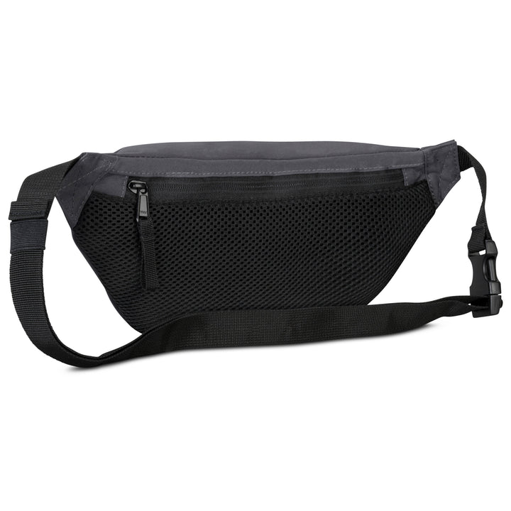 LARKSON Bauchtasche Ole in Grau-Schwarz mit Netzfach und verstellbarem Gurt