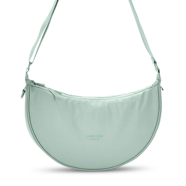 Halbmondförmige, mintfarbene Bauchtasche 'Solveig Medium' von LARKSON mit verstellbarem Schultergurt