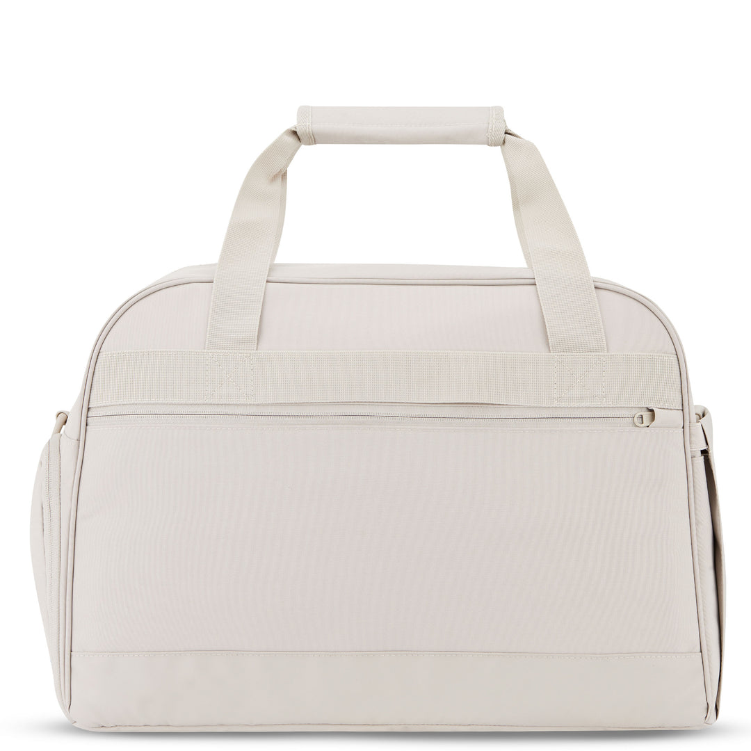 Beige Reisetasche Finja für Damen mit kurzem Griff und Reißverschlussfach vorn