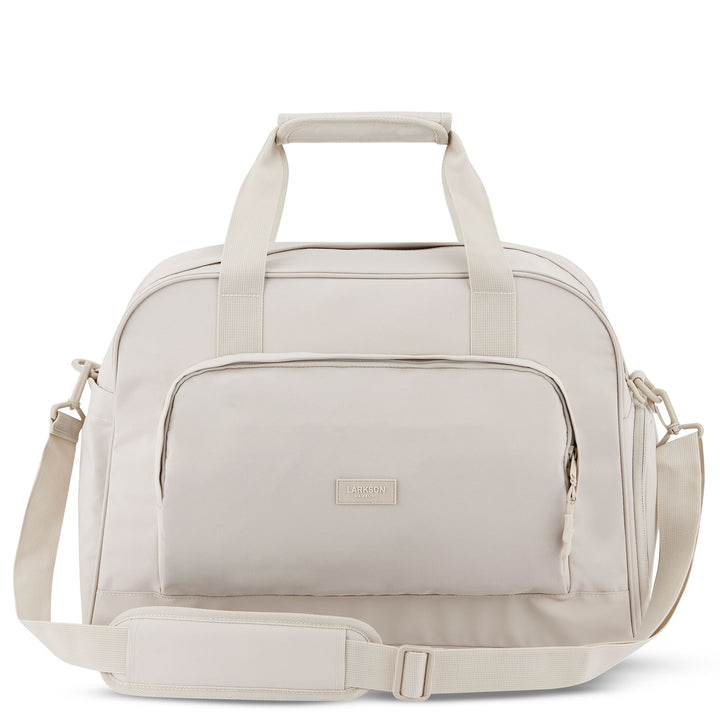 Beige LARKSON Reisetasche Finja aus stabilem Material mit einer großen Fronttasche und verstellbarem Schulterriemen