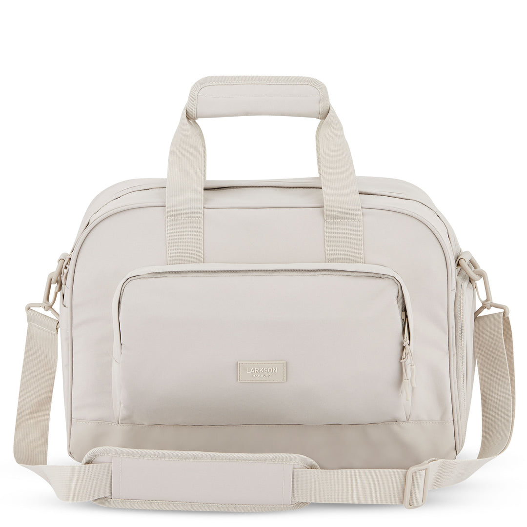 Beige LARKSON Reisetasche Finja mit zwei Griffen, abnehmbarem Schultergurt und Fronttasche