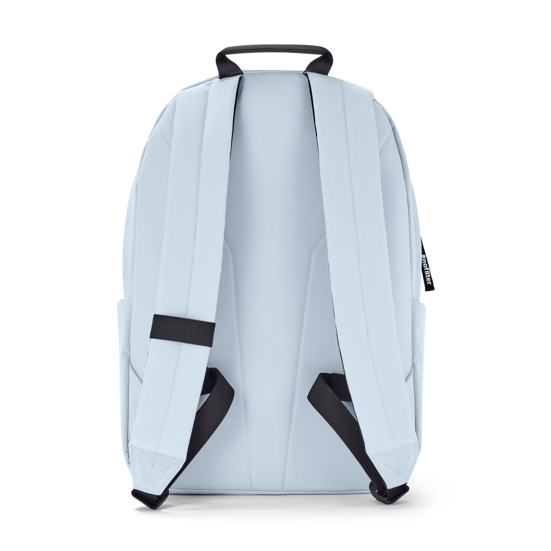 Ergonomischer hellblauer Schulrucksack No 3 von Larkson mit gepolsterten Schulterriemen und Trageschlaufe