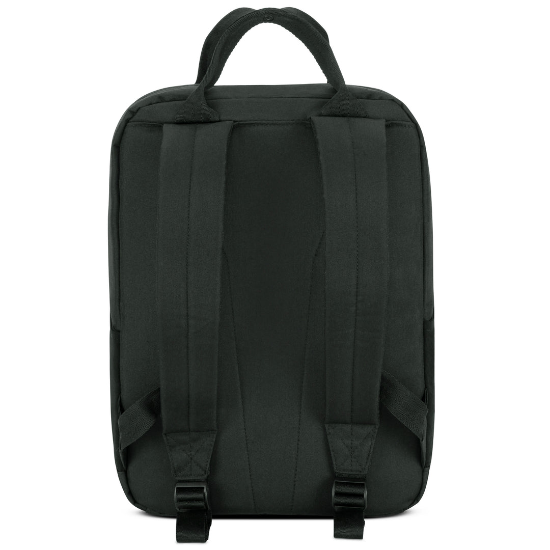 Rucksack No 6 von LARKSON, Rückseite mit gepolsterten Schultergurten in dunkelgrün