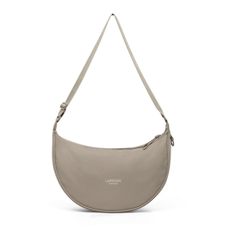 LARKSON Half Moon Bag Solveig Medium, halbrunder Unisex-Schulterbeutel in Gravel-Farbe