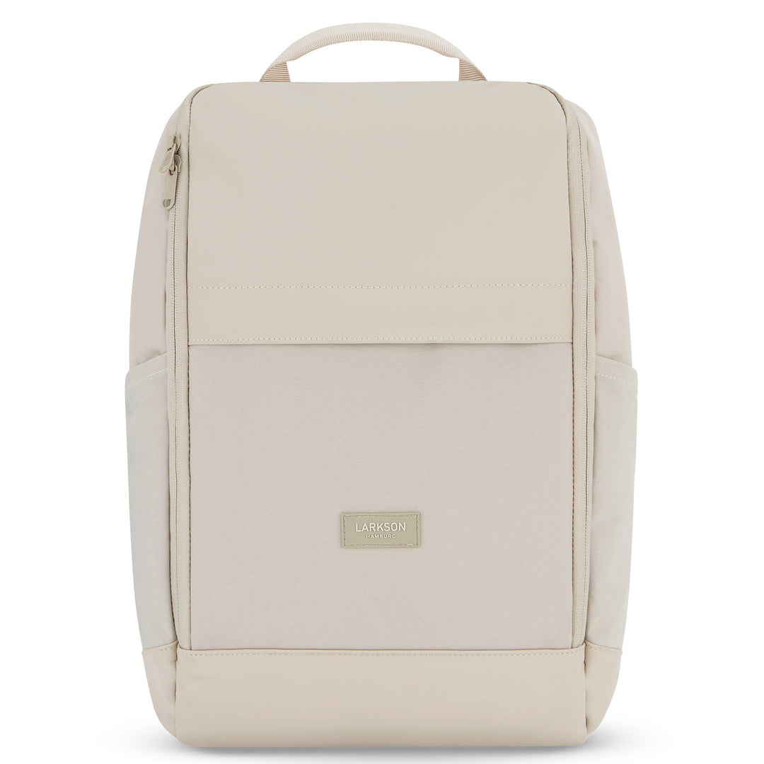 Beiger Business-Rucksack Niklas von LARKSON mit rechteckiger Form und Laptopfach