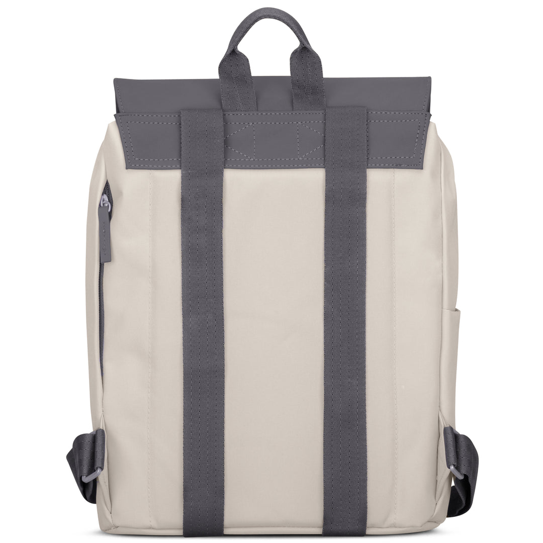Damen Rucksack Ida in Beige und Grau mit verstellbaren Trägern und Trageschlaufe