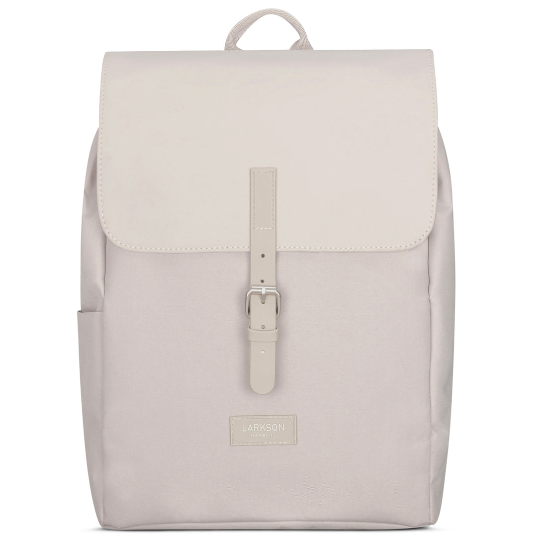 LARKSON Damenrucksack Ida in modernem Beige und Sand mit Klappe und Schnalle