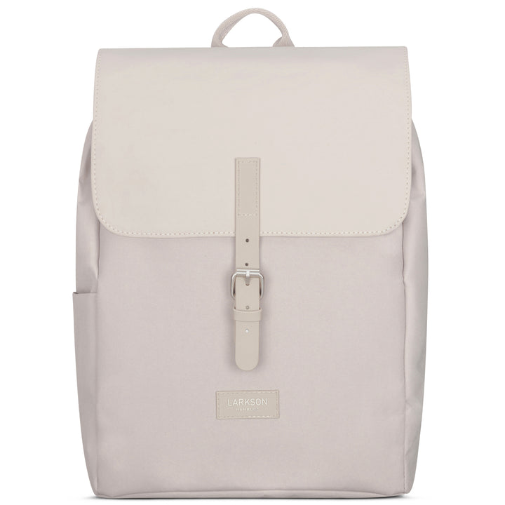 LARKSON Damenrucksack Ida in modernem Beige und Sand mit Klappe und Schnalle