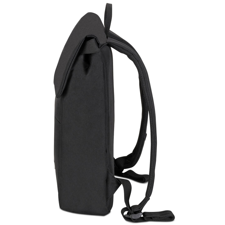 Schwarzer Damenrucksack 'Rucksack Ronja' von LARKSON in seitlicher Ansicht