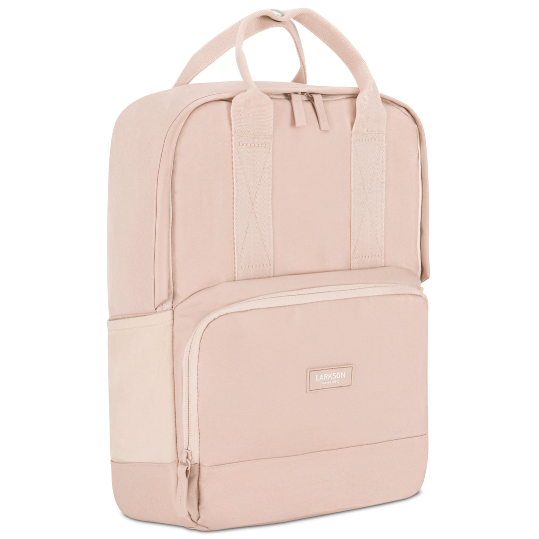 Rucksack No 6 von LARKSON in rosa mit rechteckiger Form und Fronttasche