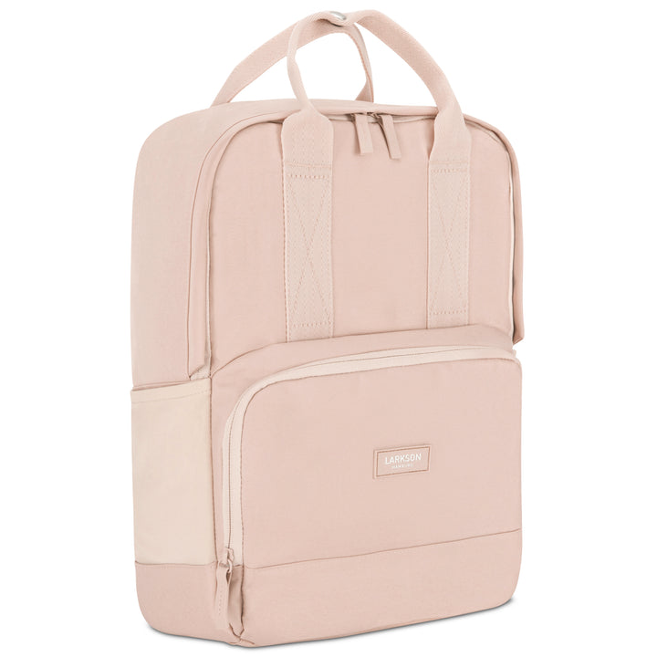 Rucksack No 6 von LARKSON in rosa mit rechteckiger Form und Fronttasche