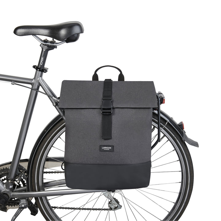 Gepäckträgertasche & Rucksack für Radfahrer.#farbe_anthrazit