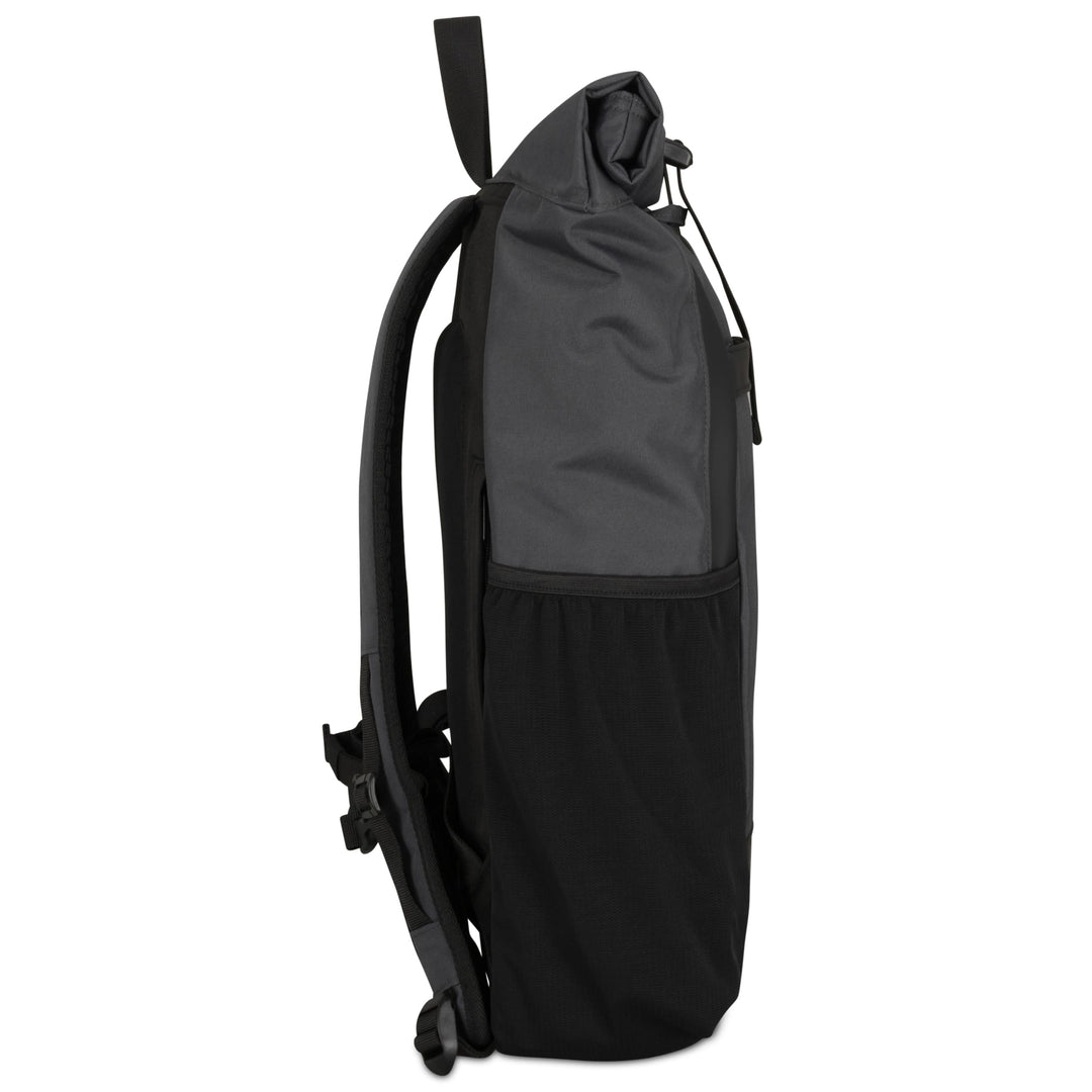 Flexibler Rolltop Rucksack No 2 von LARKSON in Anthrazit mit verstellbaren Schultergurten