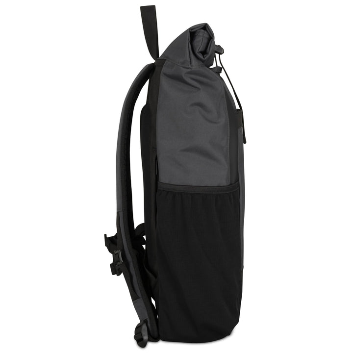 Flexibler Rolltop Rucksack No 2 von LARKSON in Anthrazit mit verstellbaren Schultergurten
