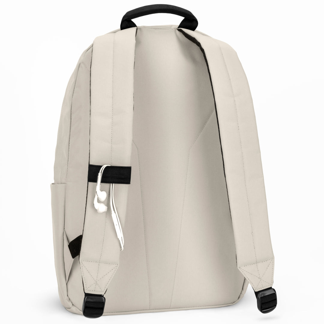 Beiger LARKSON Rucksack No 3 mit gepolsterten Schulterriemen und Kopfhörerhalter