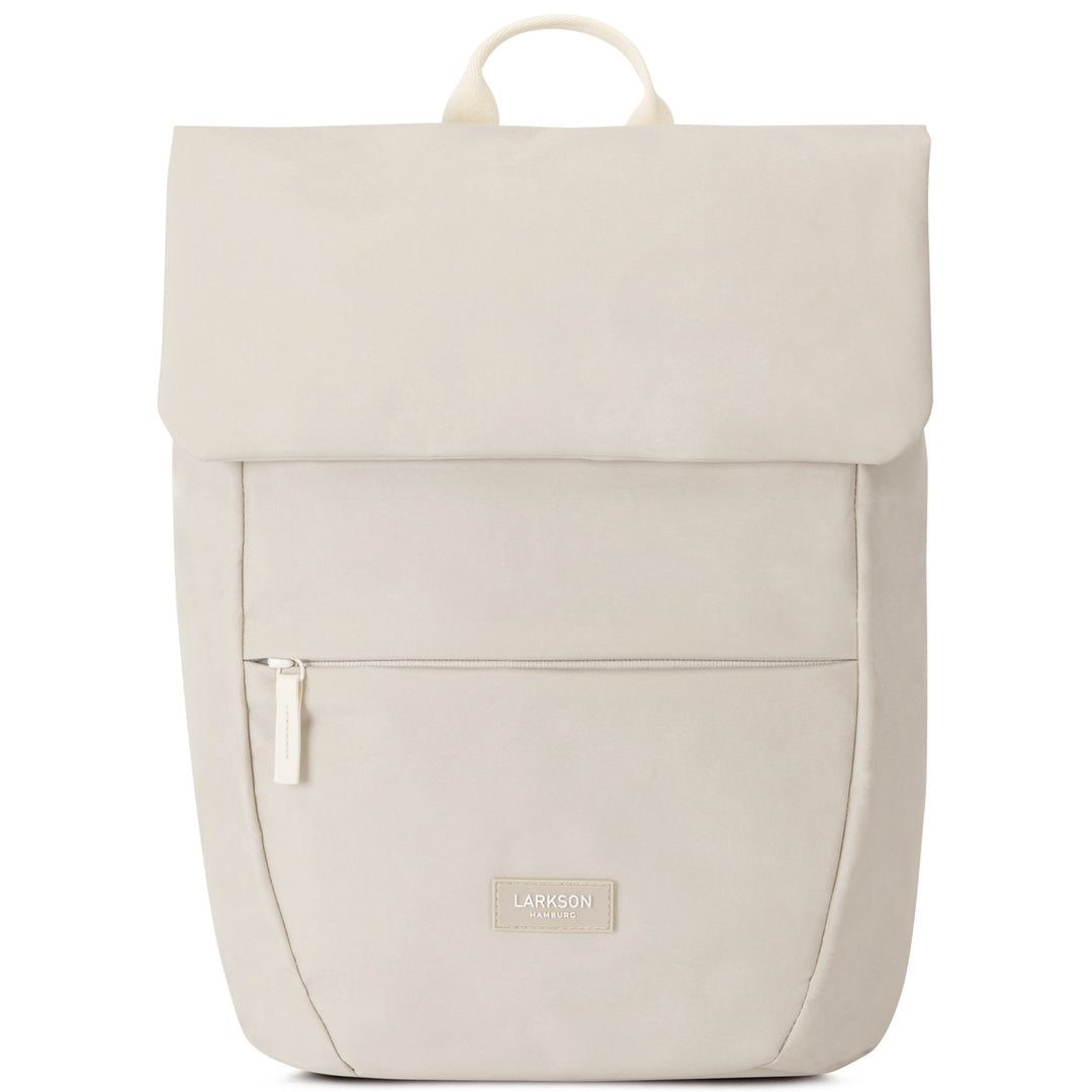 Beiger LARKSON Rucksack Ronja mit Klappe, Fronttasche und Griff