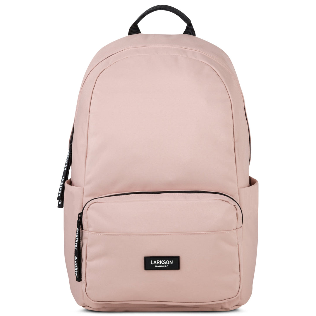 LARKSON Rucksack No 3 in hellrosa mit Fronttasche und zwei Seitentaschen