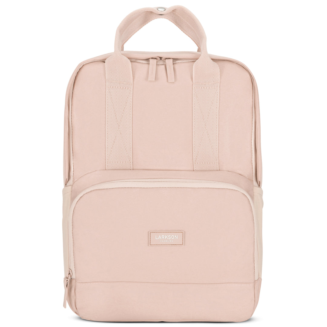 Rucksack No 6 von LARKSON in rosa mit Fronttasche und Tragegriff