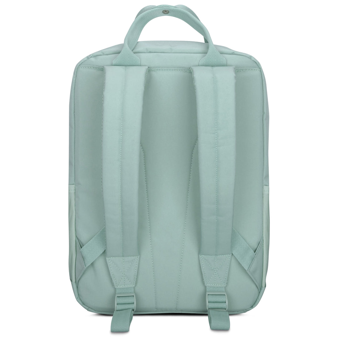 Rucksack No 6 von LARKSON in mintgrün mit gepolsterten Schulterriemen von hinten