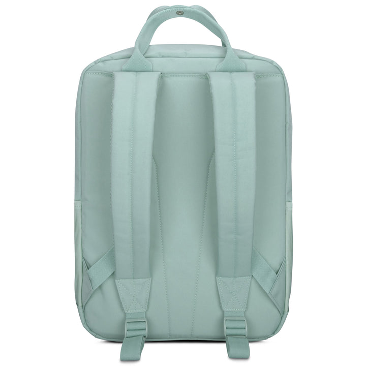 Rucksack No 6 von LARKSON in mintgrün mit gepolsterten Schulterriemen von hinten