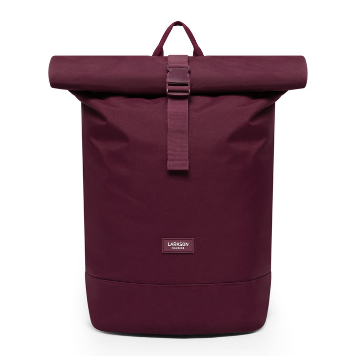LARKSON Rolltop Rucksack Janne in Beerenfarbe mit Schnalle vorne