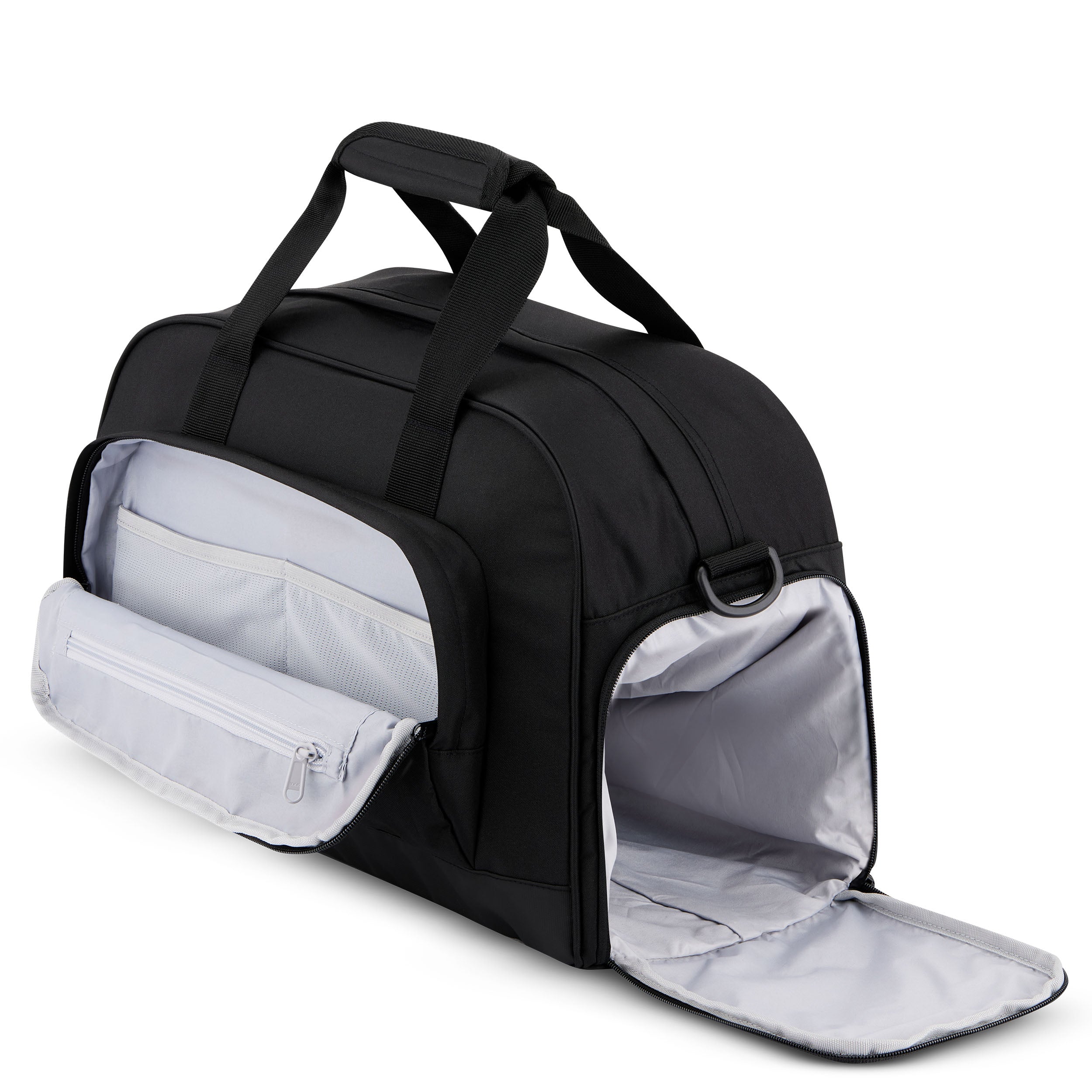 Schwarze Reisetasche Aus PU-Leder Mit Schuhfach – Verstellbarer Schultergurt, Wasserdicht, 50,8x22x27,9 Cm, Für Wochenendreisen