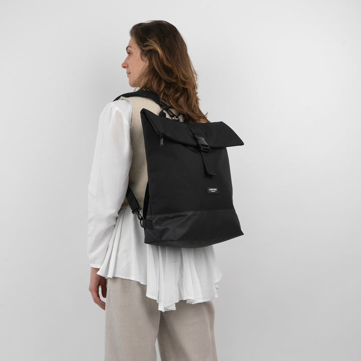 2in1 Design: Rucksack & Fahrradtasche für Frauen#farbe_schwarz