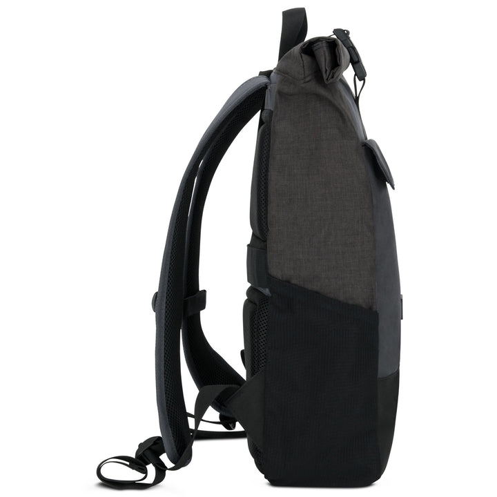 Hochwertiger Rolltop Rucksack mit 20 Liter Volumen#farbe_schwarz-grau