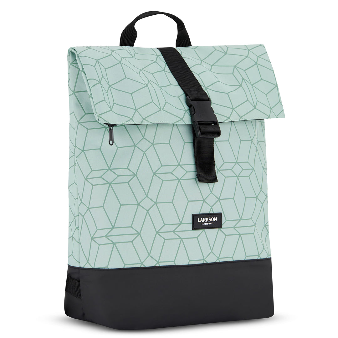 Alltag Daypack Rucksack für Damen. #farbe_mint-gemustert